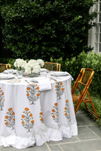 Load image into Gallery viewer, Burnt Orange Floral Tablecloth
