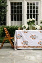Load image into Gallery viewer, Burnt Orange Floral Tablecloth
