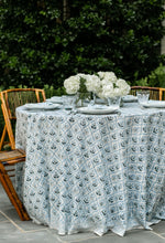 Load image into Gallery viewer, Multi Blue Floral Tablecloth
