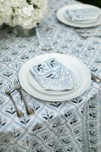 Load image into Gallery viewer, Multi Blue Floral Tablecloth

